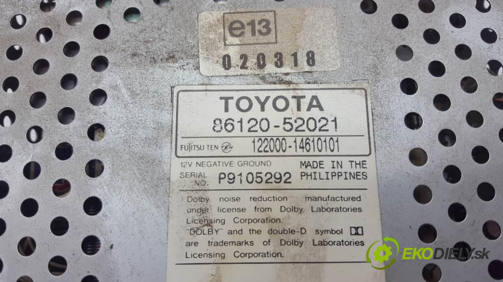 TOYOTA YARIS  2001 50kW    998 RADIO 86120-52021 (Audio zariadenia)