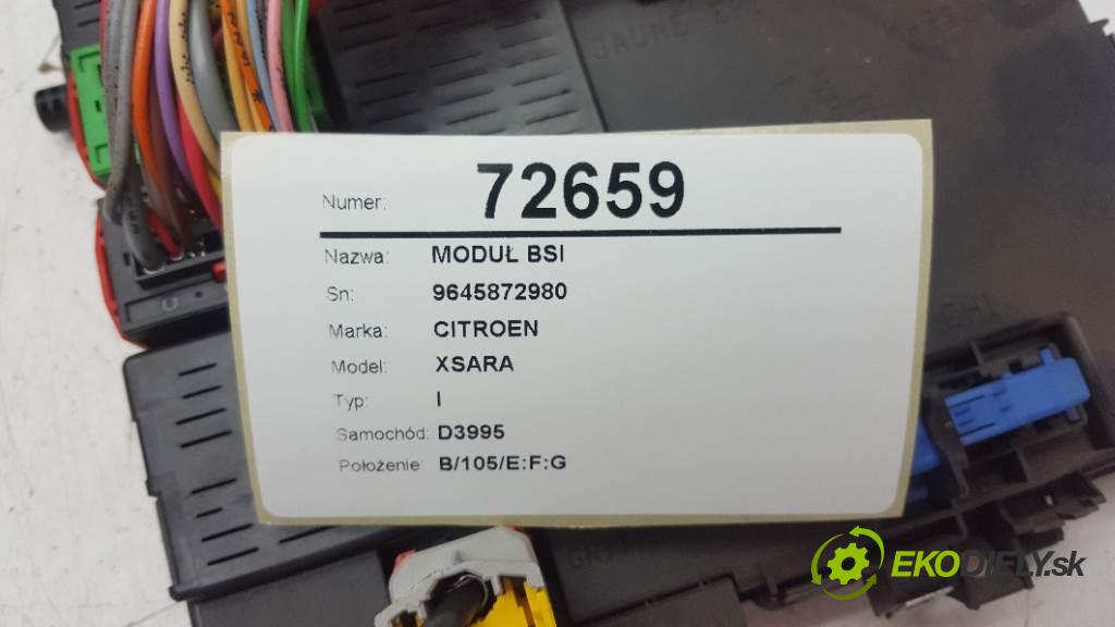 CITROEN XSARA I 2001 80kW I 1587 modul BSI 9645872980 (Pojistkové skříňky)