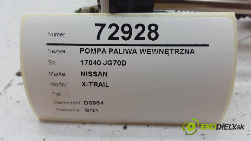 NISSAN X-TRAIL  2011 127kW    1995 Pumpa paliva vnútorná 17040 JG70D (Palivové pumpy, čerpadlá, plaváky)