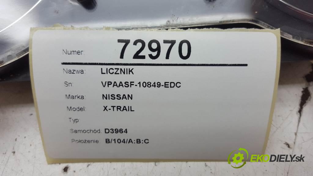 NISSAN X-TRAIL  2011 127kW    1995 Prístrojovka VPAASF-10849-EDC (Prístrojové dosky, displeje)
