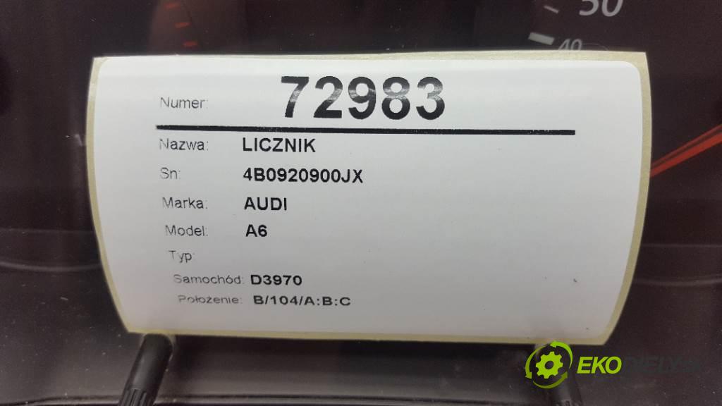 AUDI A6  2001 110kW    2496 Prístrojovka 4B0920900JX (Prístrojové dosky, displeje)