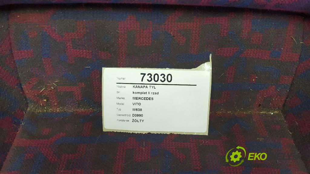 MERCEDES VITO W638 1998 72kW W638 2299 Sedadlo zad komplet II rzad (Sedačky, sedadlá)