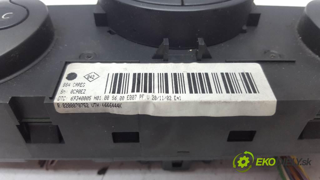 RENAULT MEGANE  2002 88kW    1870 Panel ovládania kúrenia 8200070752 (Prepínače, spínače, tlačidlá a ovládače kúrenia)