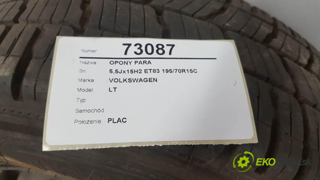 VOLKSWAGEN LT        PNEUMATIKY: PARA: 5,5Jx15H2 ET83 195/70R15C