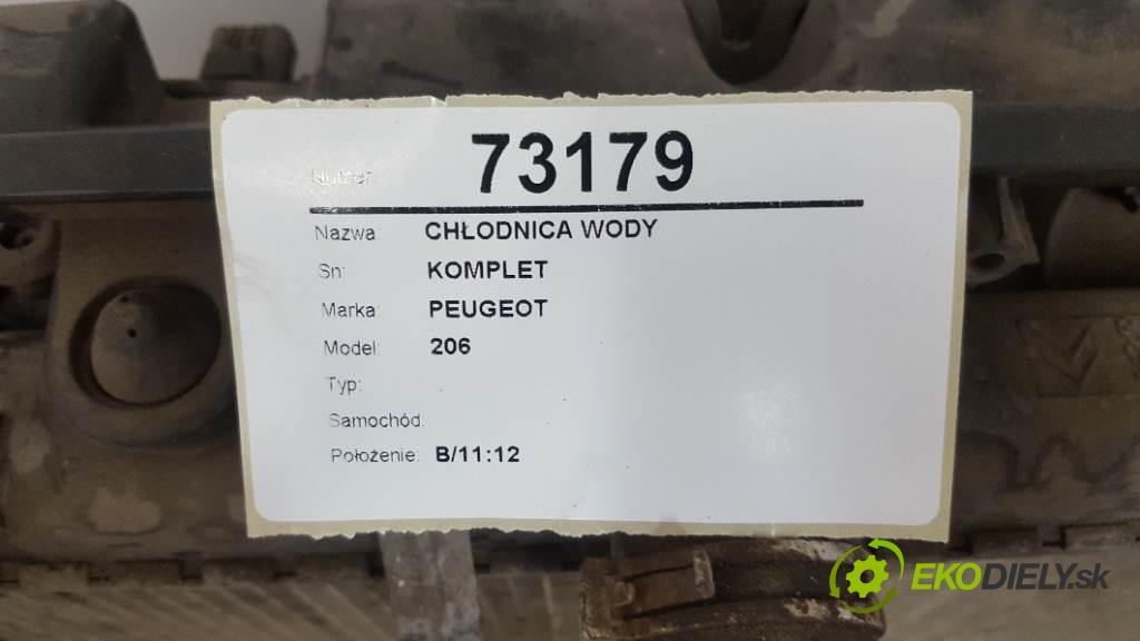 PEUGEOT 206       Chladič vody KOMPLET (Chladiče vody)