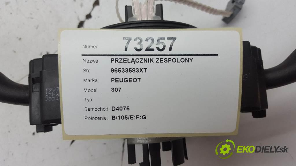 PEUGEOT 307  2001 80kW    1587 přepínač kombinovaný 96533583XT (Ovládaní topení a přepínače)