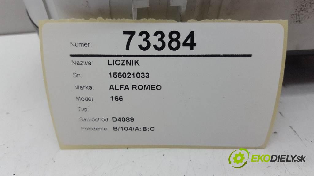 ALFA ROMEO 166  1999 151 kW   1996 Prístrojovka 156021033 (Prístrojové dosky, displeje)