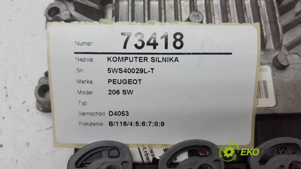PEUGEOT 206 SW  2003 66kW   1997 riadiaca jednotka Motor 5WS40029L-T (Riadiace jednotky)