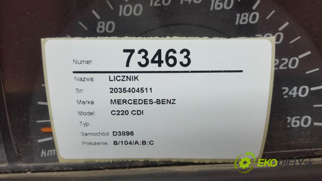 MERCEDES-BENZ C220 CDI  2002 105kW   2148 Prístrojovka 2035404511 (Prístrojové dosky, displeje)