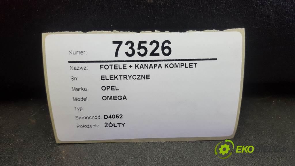 OPEL OMEGA  1995 170 kW   2999 Sedadlá, sedačky + Sedadlo ELEKTRYCZNE