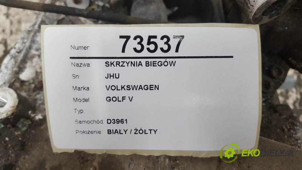 VOLKSWAGEN GOLF V  2007 59 kW    1398 Prevodovka JHU (Prevodovky)