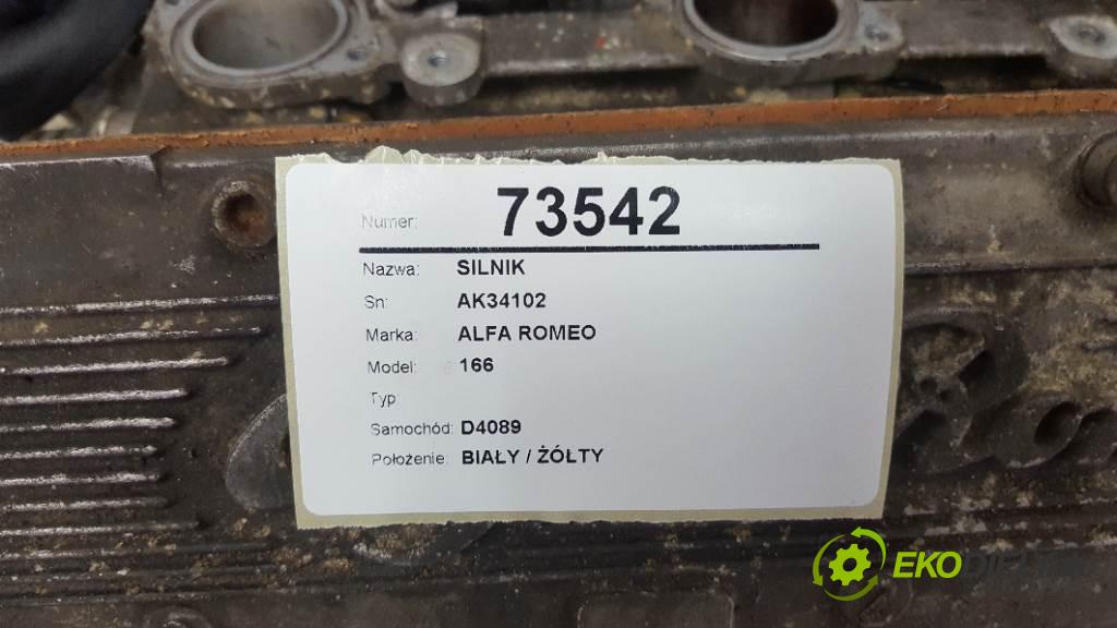 ALFA ROMEO 166  1999 151 kW   1996 Motor AK34102 (Motory (kompletné))