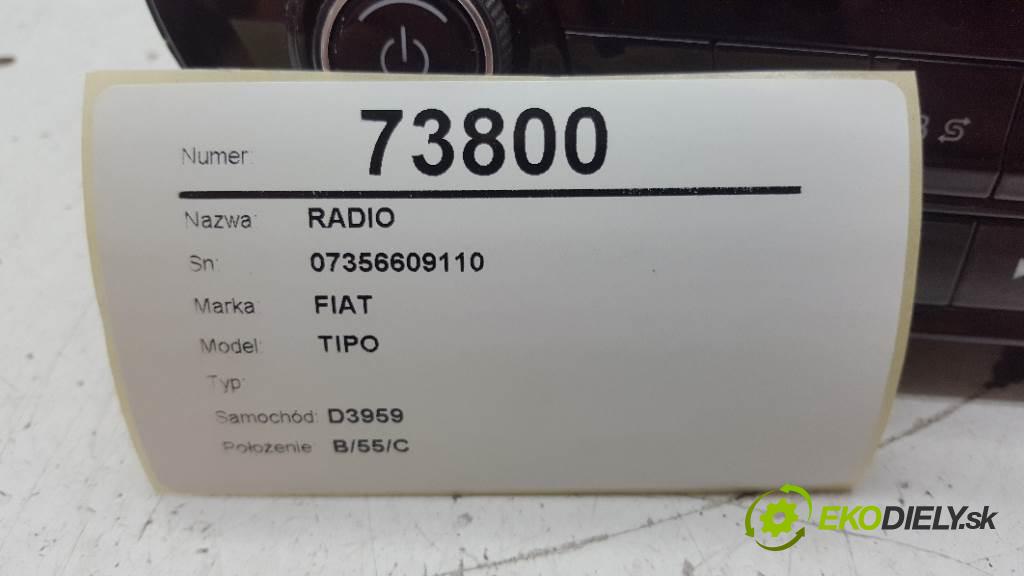 FIAT TIPO  2017 0 kW    0 RADIO 07356609110 (Audio zariadenia)