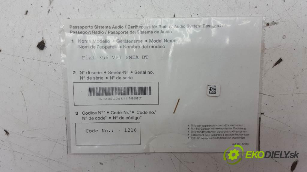 FIAT TIPO  2017 0 kW    0 RADIO 07356609110 (Audio zariadenia)