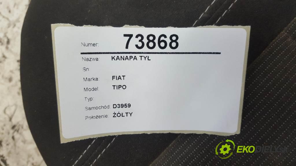 FIAT TIPO  2017 0 kW    0 Sedadlo zad  (Sedačky, sedadlá)