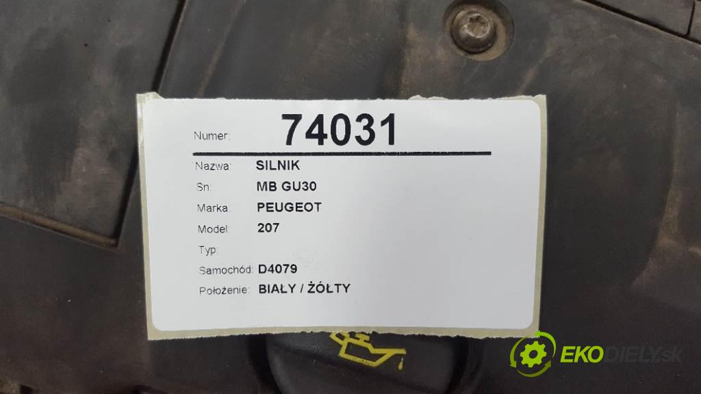 PEUGEOT 207  2008 70kW    1397 motor MB GU30 (Motory (kompletní))