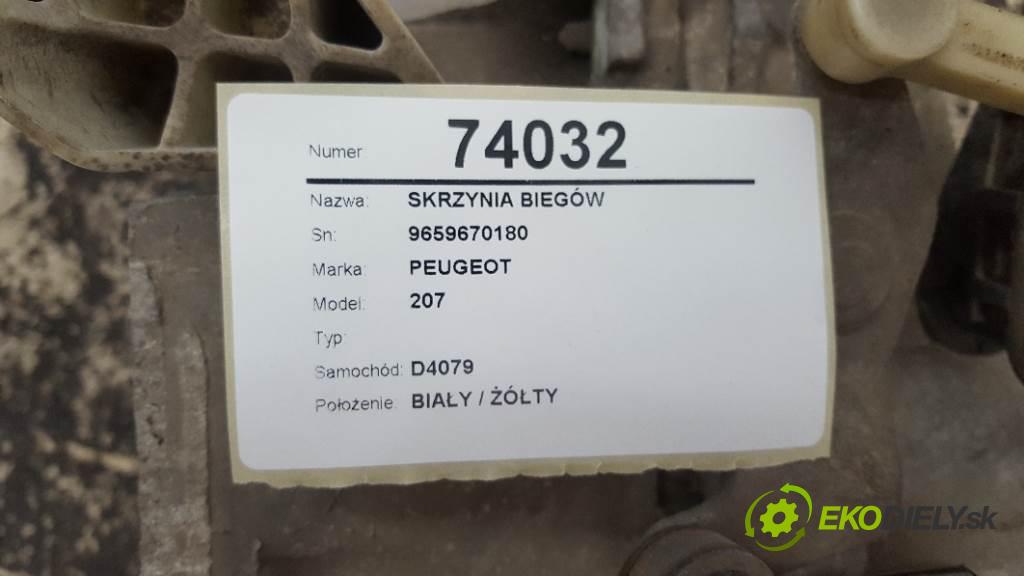 PEUGEOT 207  2008 70kW    1397 převodovka 9659670180 (Převodovky)