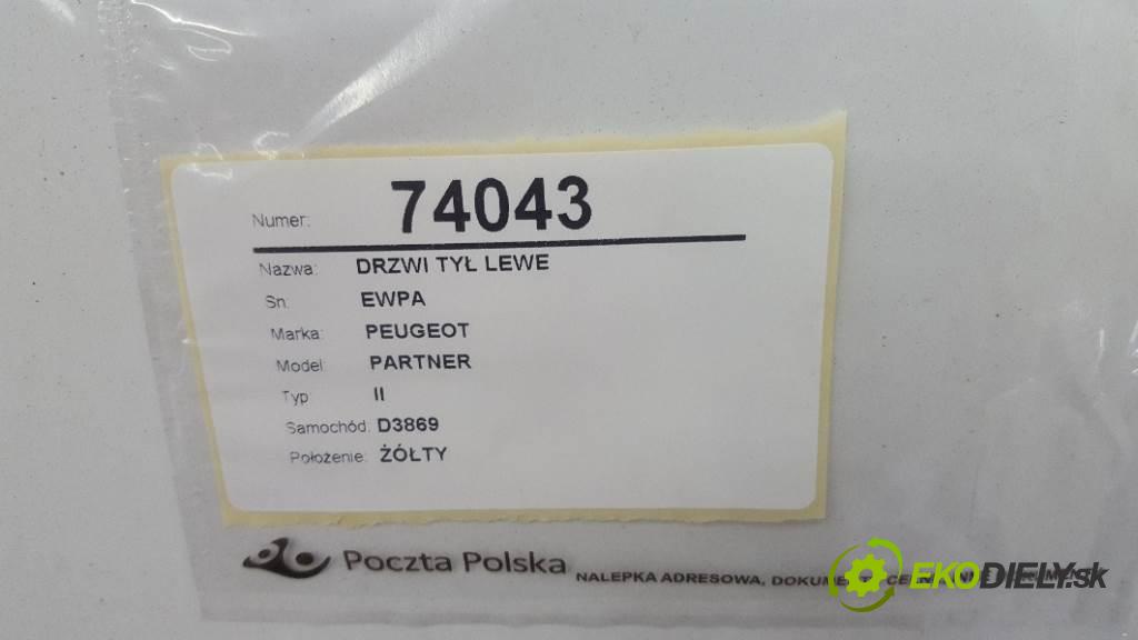 PEUGEOT PARTNER II 2015 66kW II 1560 dveře zadní část levé EWPA