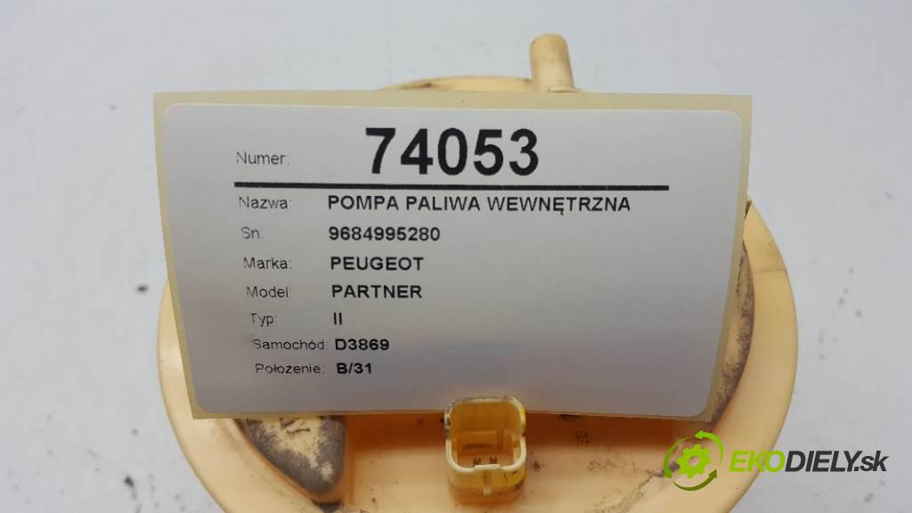 PEUGEOT PARTNER II 2015 66kW II 1560 Pumpa paliva vnútorná 9684995280 (Palivové pumpy, čerpadlá, plaváky)