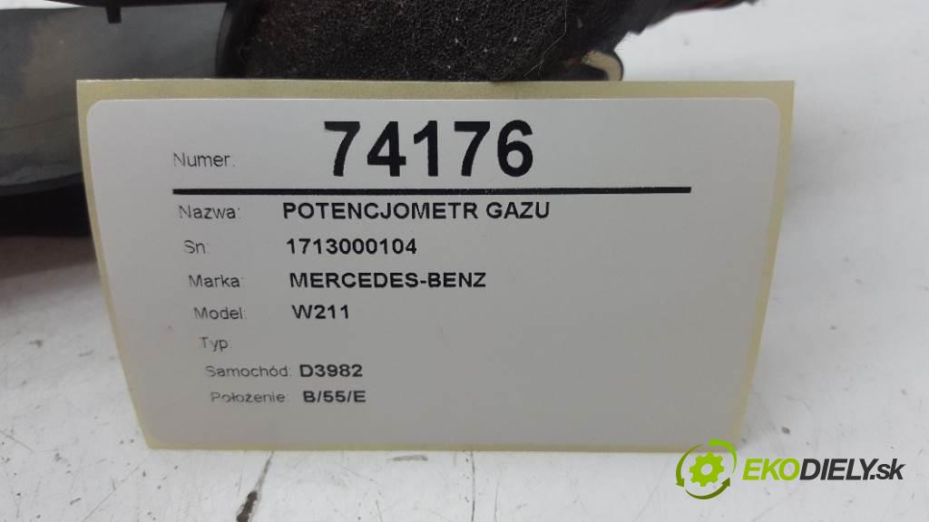 MERCEDES-BENZ W211  2006 170kW    2996 Potenciometer plynového pedálu 1713000104 (Pedále)