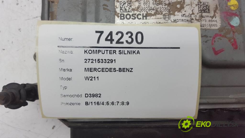 MERCEDES-BENZ W211  2006 170kW     2996 riadiaca jednotka Motor 2721533291 (Riadiace jednotky)