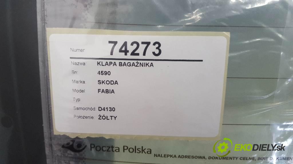 SKODA FABIA  2005 47kW    1198 kapota kufra 4590