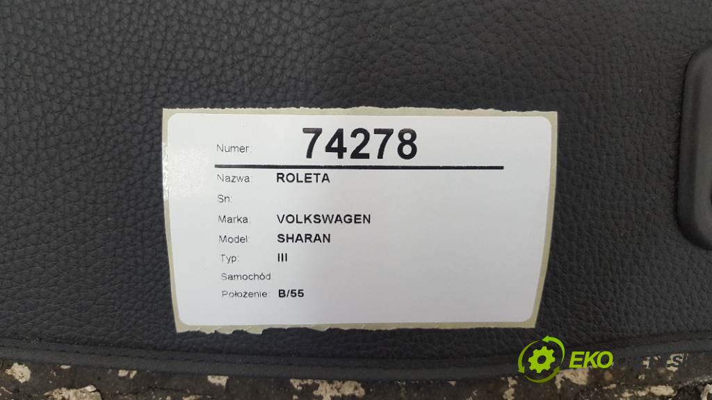 VOLKSWAGEN SHARAN    III  Roleta  (Rolety kufru)