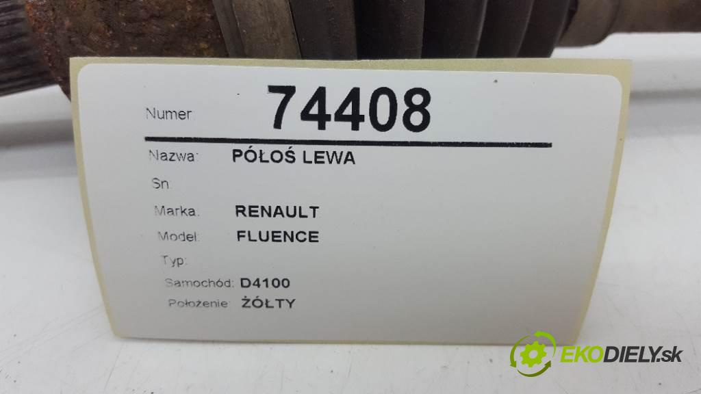 RENAULT FLUENCE  2010 103kW   1997 Poloos ľavá strana  (Poloosy)