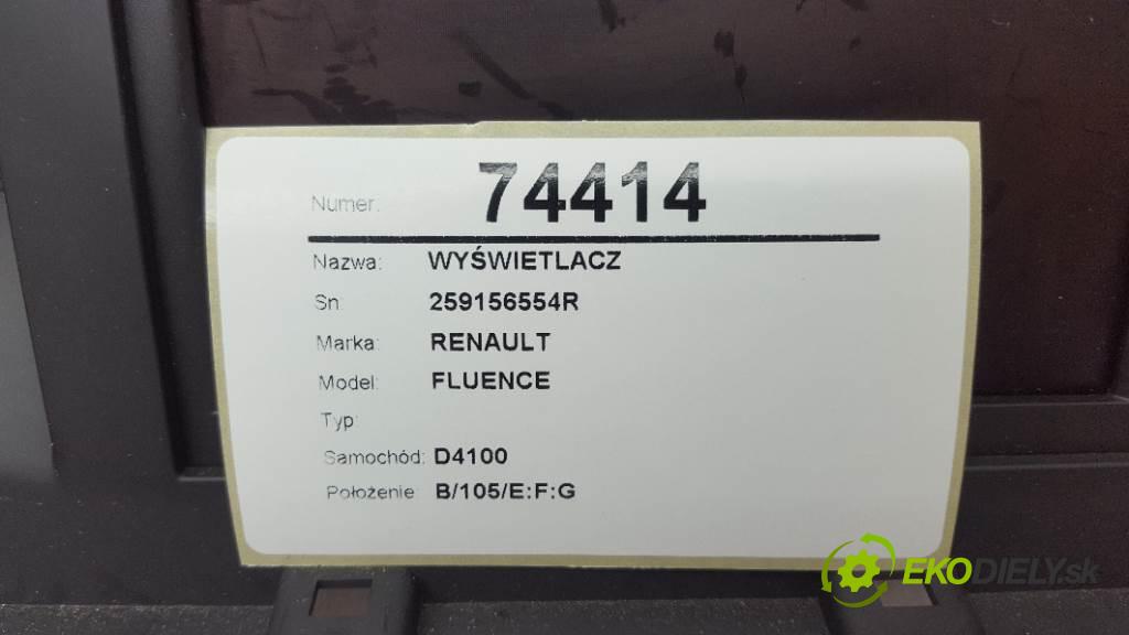 RENAULT FLUENCE  2010 103kW    1997 Dislpej 259156554R (Prístrojové dosky, displeje)