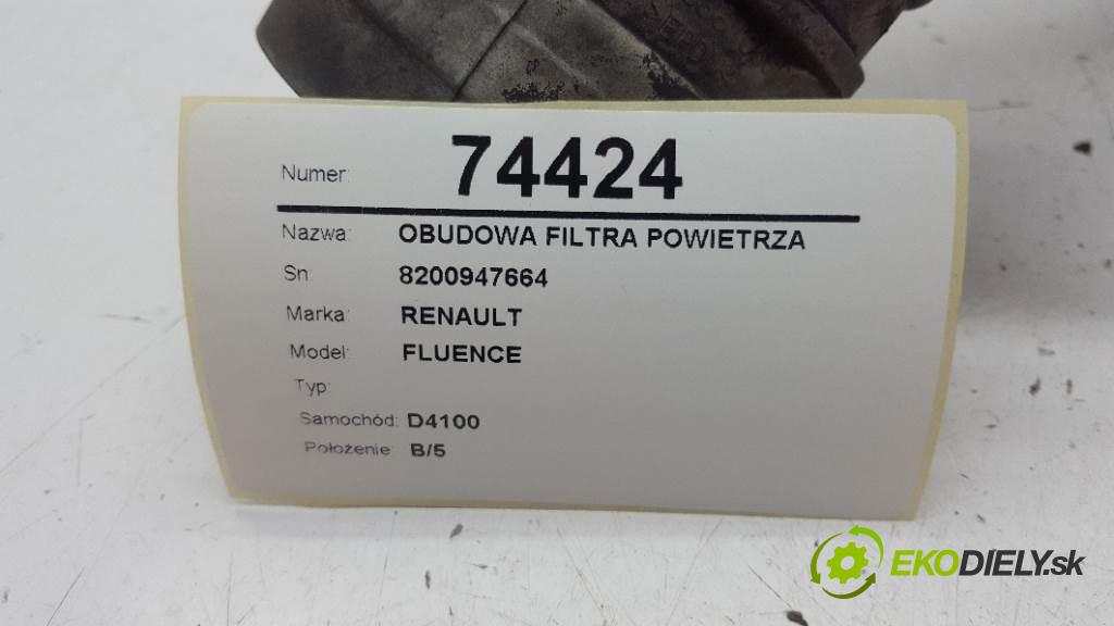 RENAULT FLUENCE  2010 103kW    1997 obal filtra vzduchu 8200947664 (Kryty filtrů)