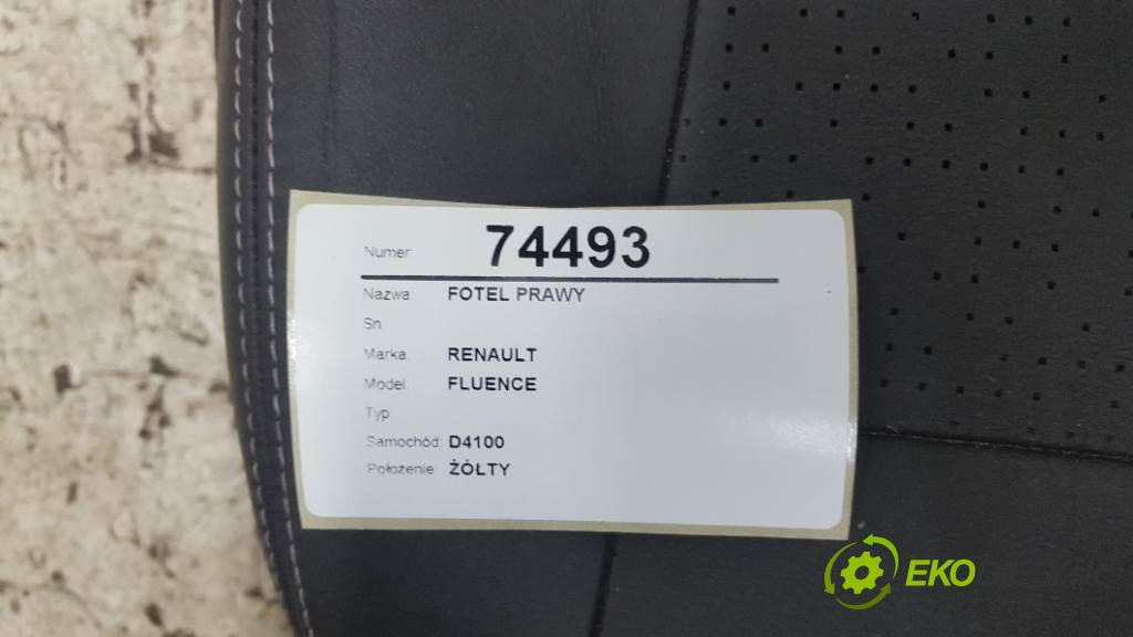 RENAULT FLUENCE  2010 103kW    1997 Sedadlo pravy  (Sedačky, sedadlá)