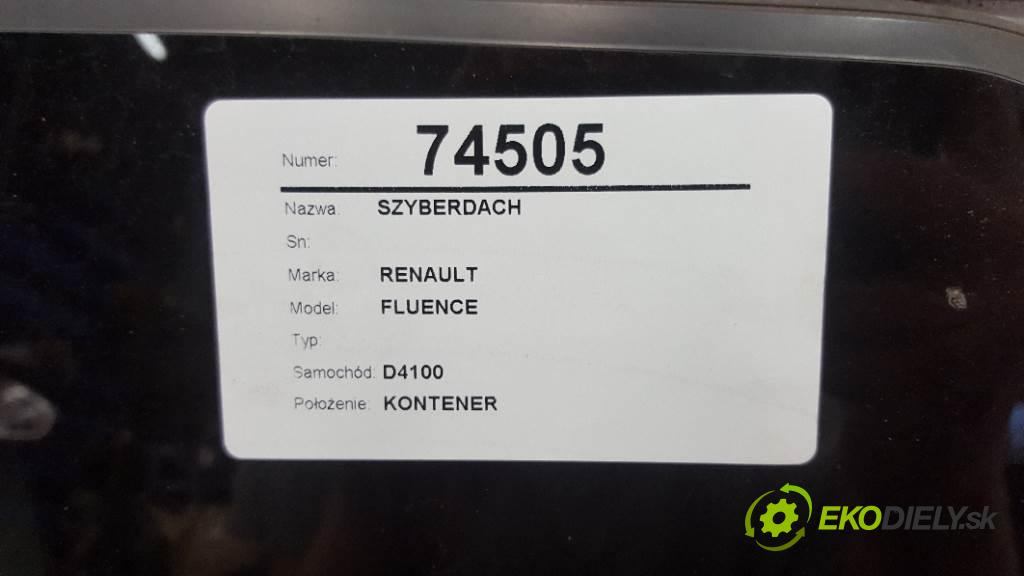 RENAULT FLUENCE  2010 103kW    1997 střešní okno  (Okna karoserie)