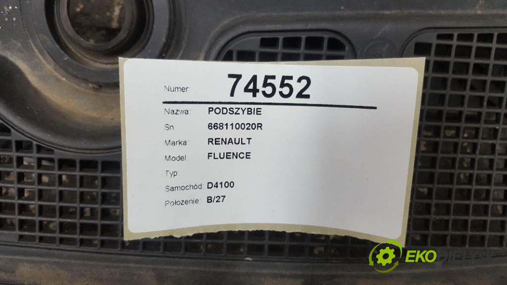 RENAULT FLUENCE  2010 103kW    1997 torpédo plast pod čelní okno 668110020R (Torpéda)