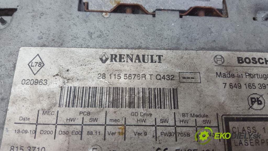 RENAULT LAGUNA  2010 81 kW    1461 RADIO 281155676R (Audio zariadenia)