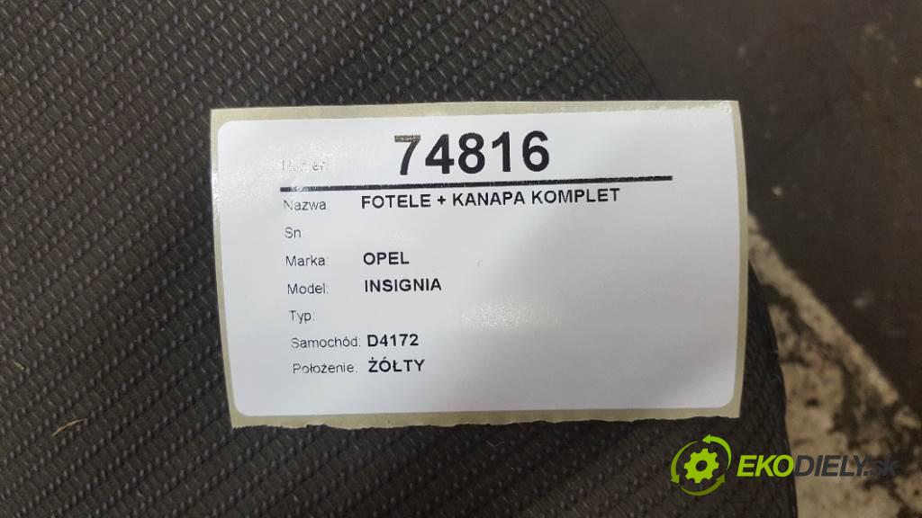 OPEL INSIGNIA  2009 118kW    1956 sedadla sedačky + sedadlo