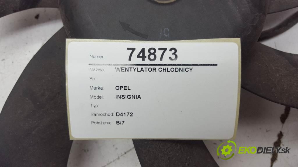 OPEL INSIGNIA  2009 118kW    1956 Ventilátor chladiča  (Ventilátory)