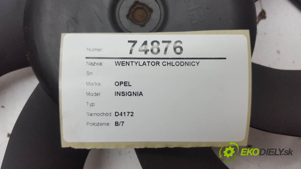 OPEL INSIGNIA  2009 118kW    1956 Ventilátor chladiča  (Ventilátory)
