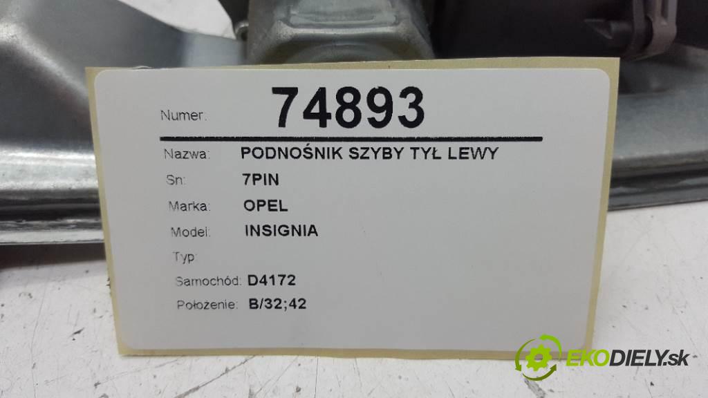 OPEL INSIGNIA  2009 118kW    1956 mechanismus okna zadní část levý 7PIN