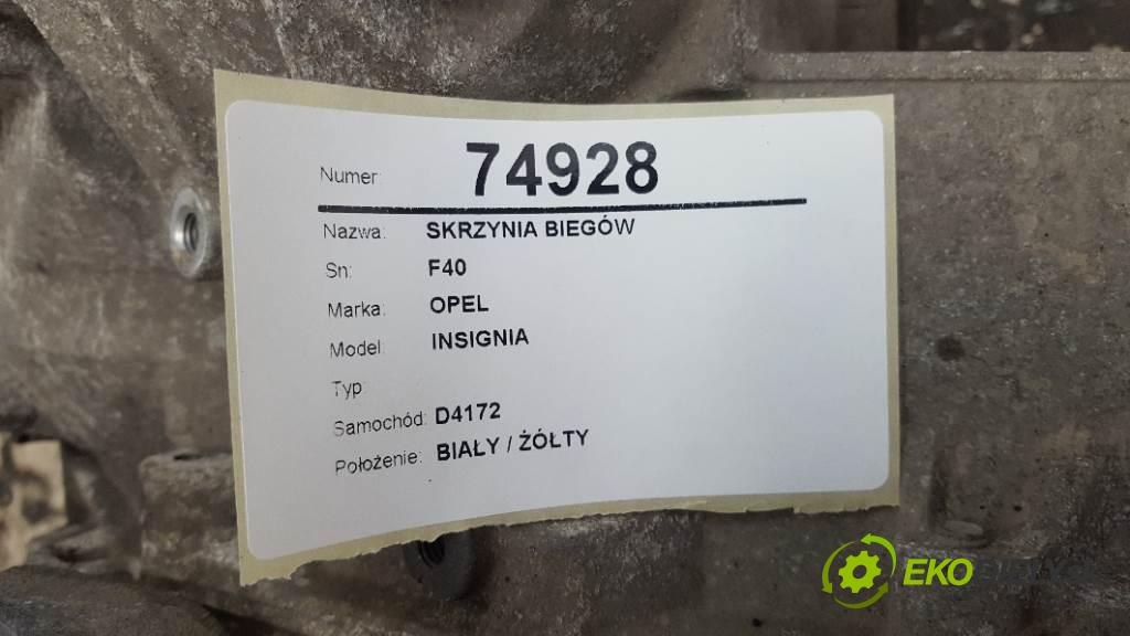OPEL INSIGNIA  2009 118kW    1956 Prevodovka F40 (Prevodovky)