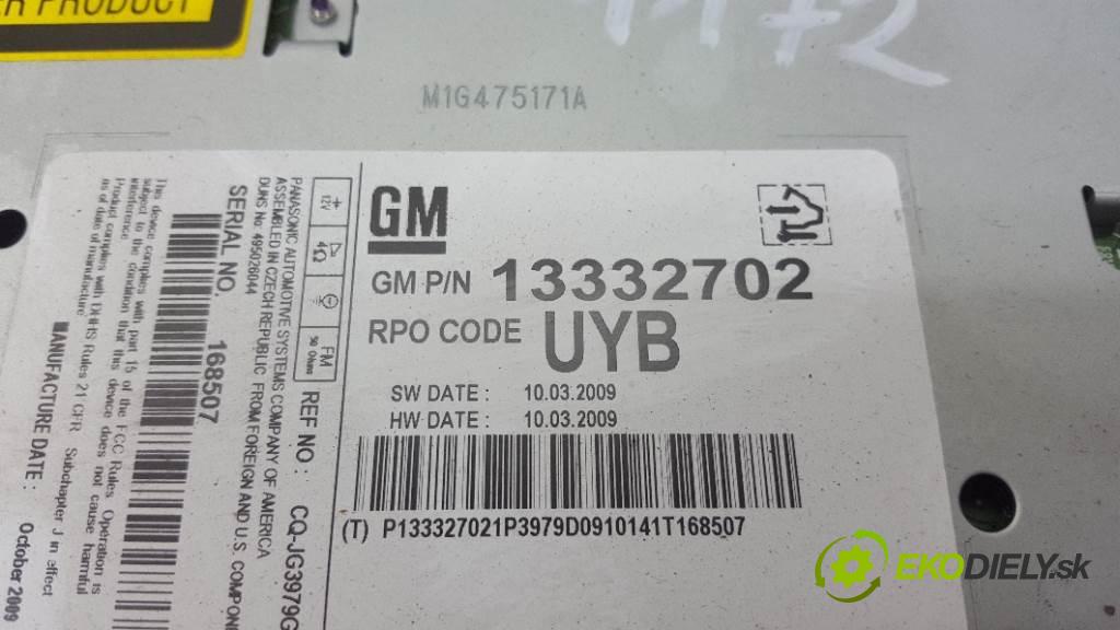 OPEL INSIGNIA  2009 118kW    1956 RADIO 13332702 (Audio zariadenia)