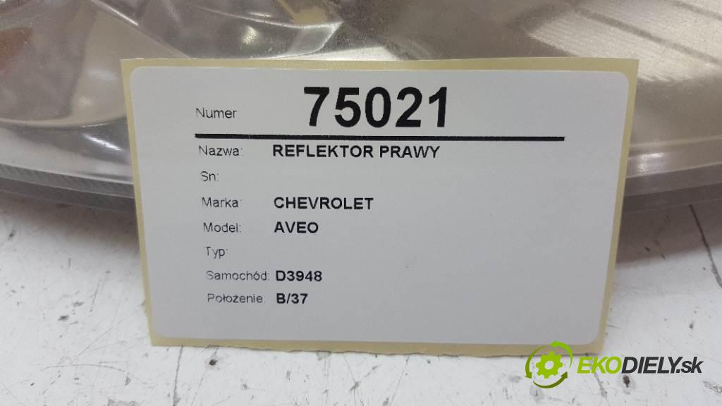 CHEVROLET AVEO  2007 69kW    1399 Svetlomet pravy  (Pravé)