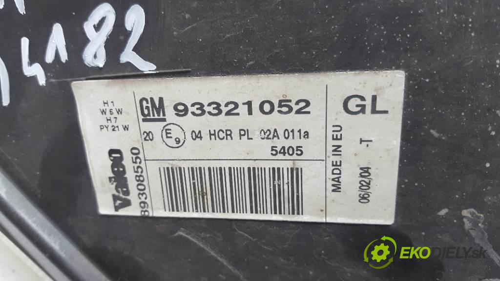 OPEL MERIVA  2004 74kW   1686 Svetlomet ľavy 93321052 (Ostatné)