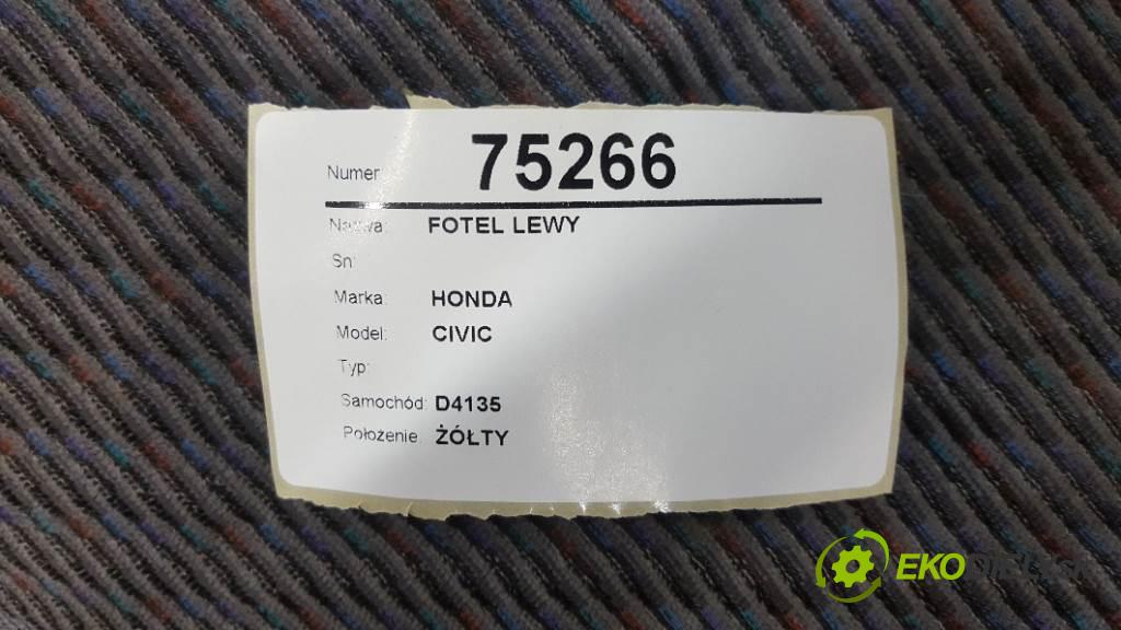 HONDA CIVIC  1998 66kW   1396 Sedadlo ľavy  (Sedačky, sedadlá)