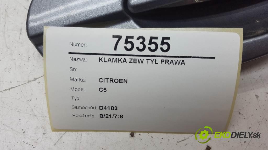 CITROEN C5  2003 100kW    1997 Kľučka vonkajšia zad pravá