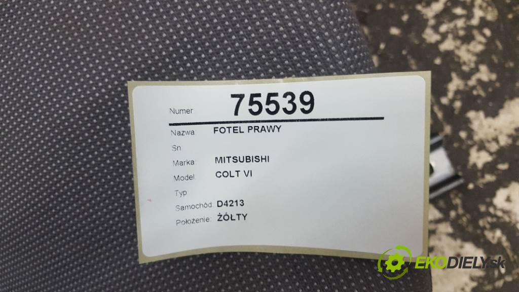 MITSUBISHI COLT VI  2005 55kW    1124 Sedadlo pravy  (Sedačky, sedadlá)