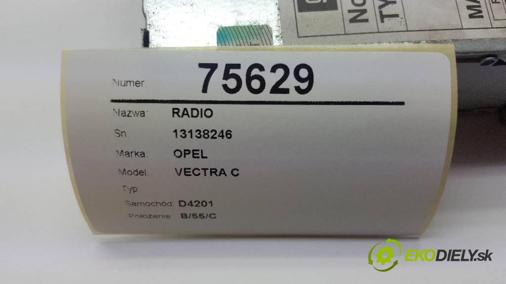 OPEL VECTRA C  2004 110kW   1910 RADIO 13138246 (Audio zariadenia)