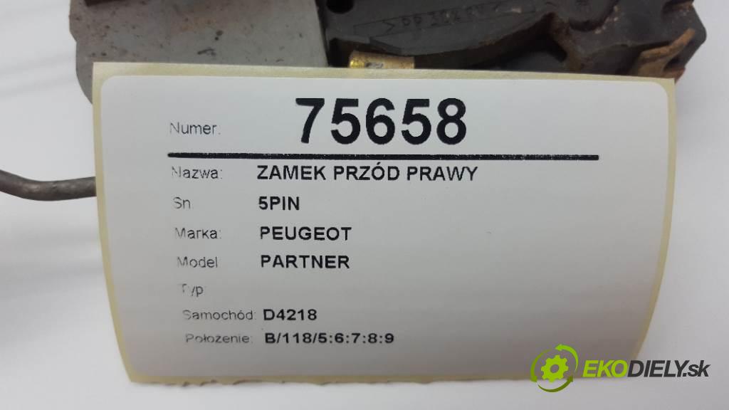 PEUGEOT PARTNER  2003 51kW  1868 zámok přední část pravý 5PIN