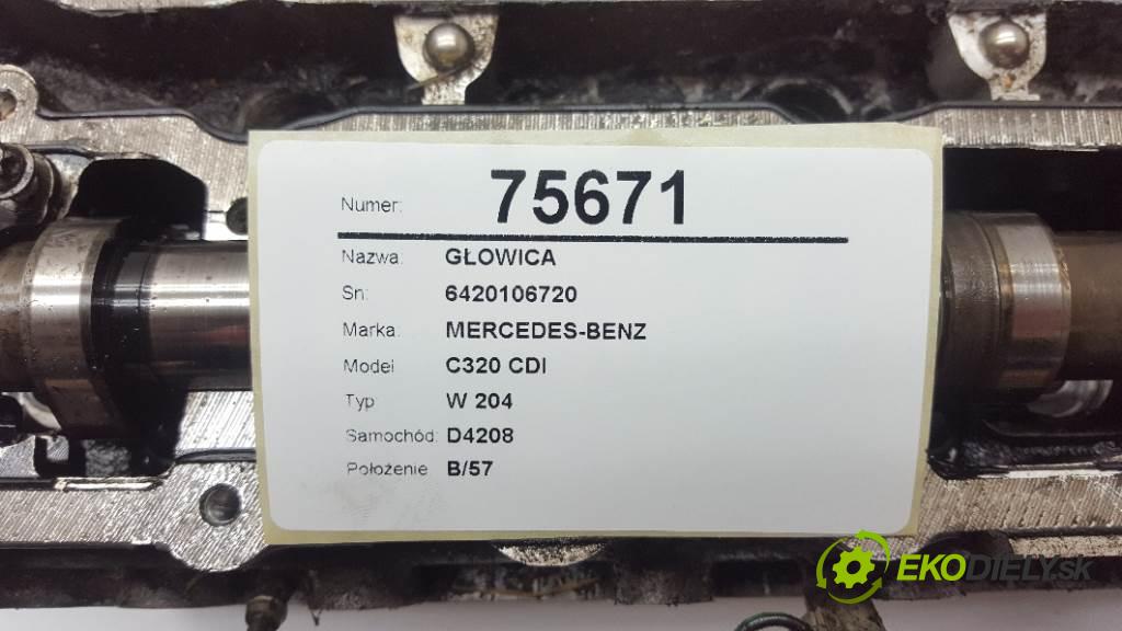 MERCEDES-BENZ C320 CDI W 204 2007 165kW W 204 2987 Hlava valcov 6420106720 (Hlavy valcov)