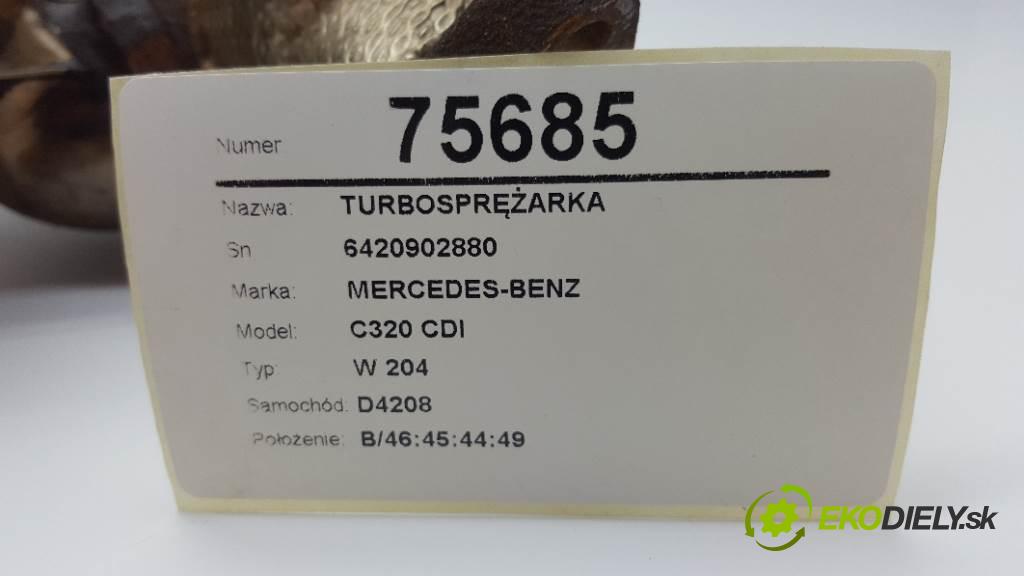 MERCEDES-BENZ C320 CDI W 204 2007 165kW W 204 2987 Turbodúchadlo,turbo 6420902880 (Turbodúchadlá (kompletné))