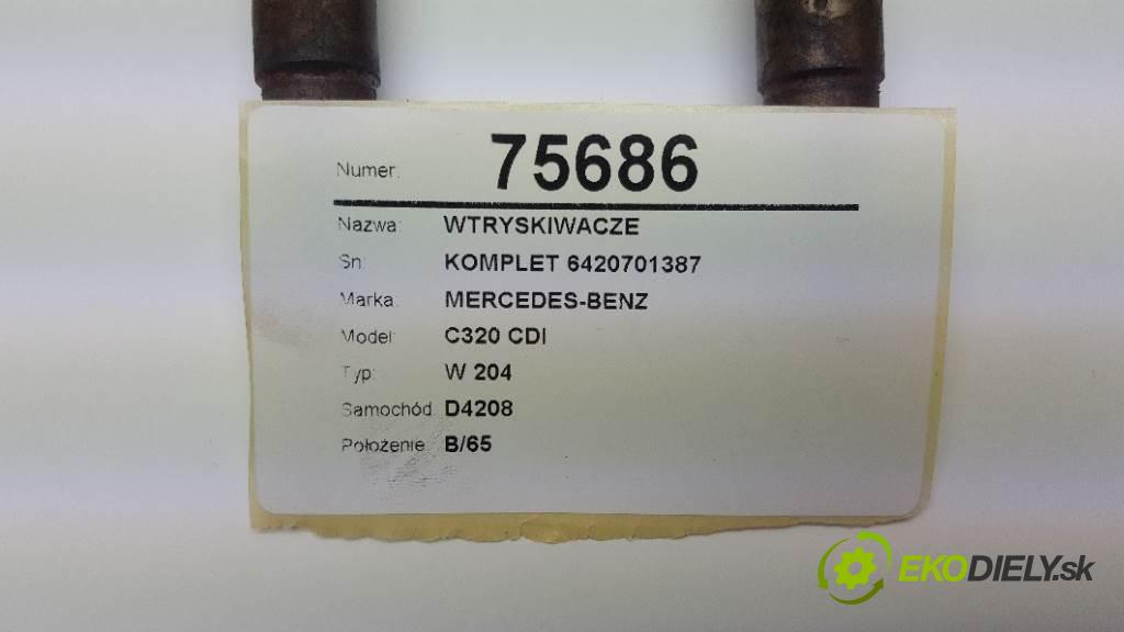 MERCEDES-BENZ C320 CDI W 204 2007 165kW W 204 2987 Vstrekovacie ventily KOMPLET 6420701387 (Vstrekovacie ventily)